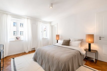 Schlafzimmer mit Bad en suite