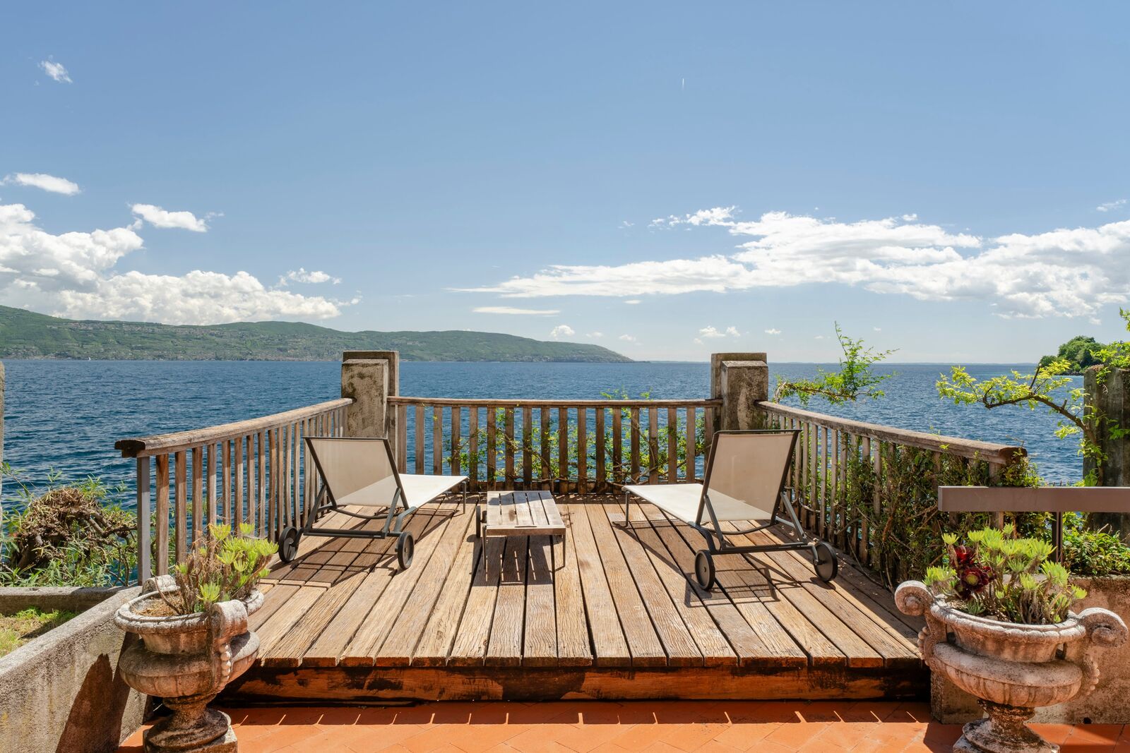 Sun terrace overlooking the lake