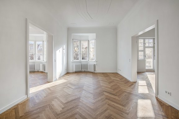 Raumflucht aus drei Zimmern