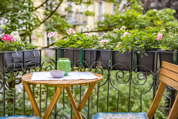 Ruhiger Balkon