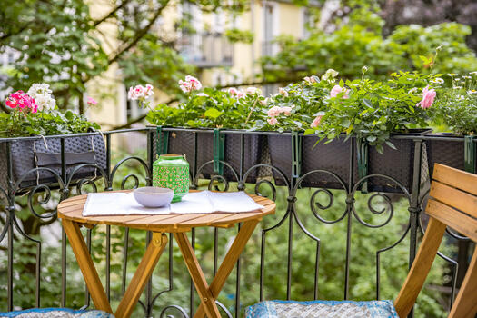 Ruhiger Balkon