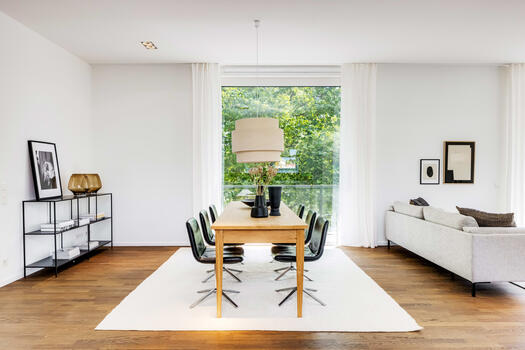 Spacious dining area