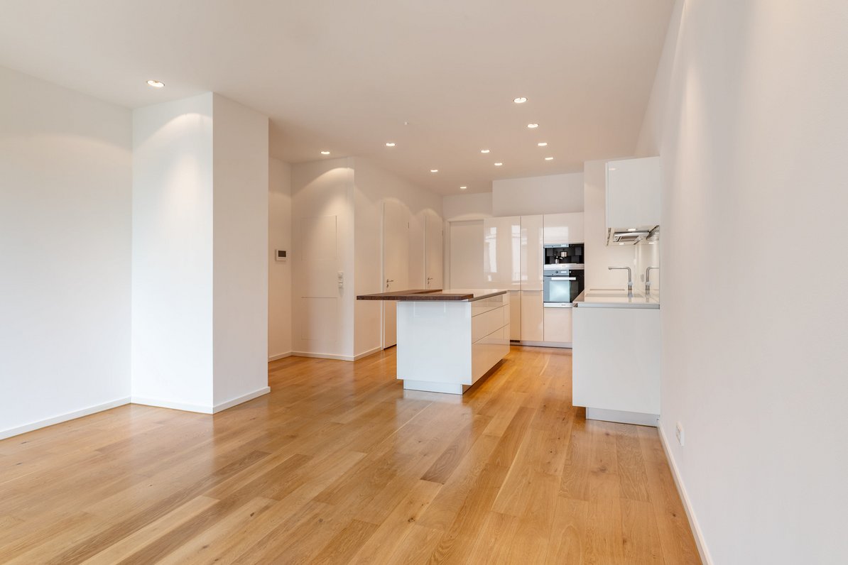 Open-concept living/dining/kitchen area