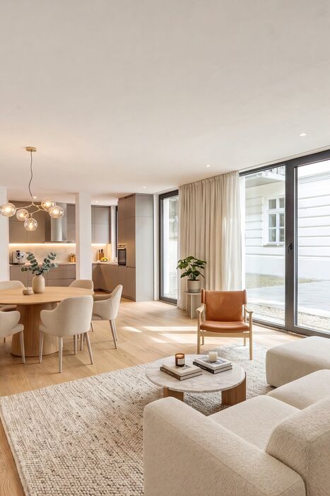 The ground floor offers a variety of possible uses