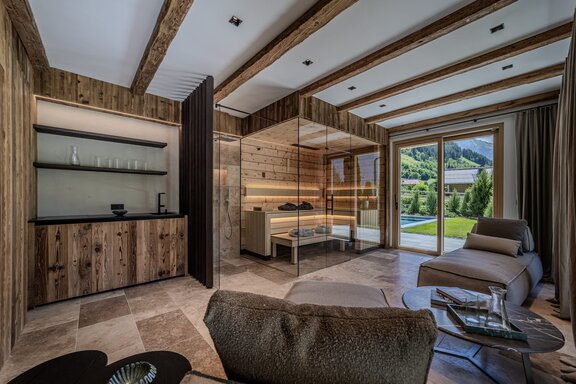 Wellnessbereich mit Zirbensauna und Relaxzone