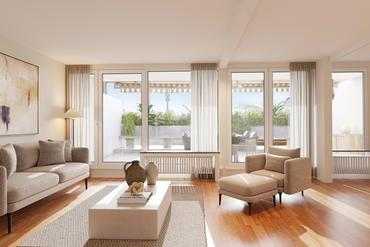 Ein Stück Architekturgeschichte: 4-Zimmer-Wohnung mit Süd-Balkon im Olympiadorf