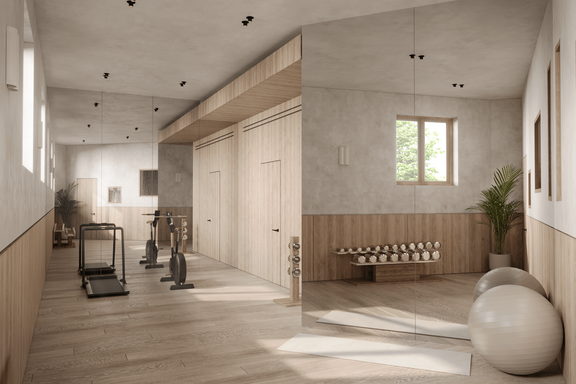 Privater Fitnessbereich (Visualisierung)