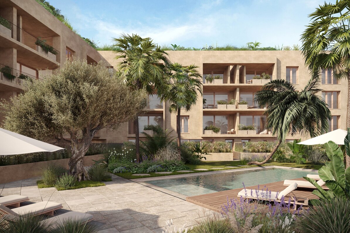 La Geoda – Mediterranes Wohnensemble mit privatem Gartenrefugium und Pool (Visualisierung)