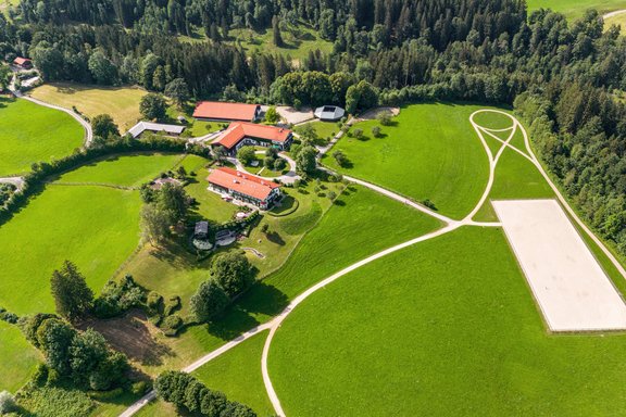 Drohne Hof Überblick