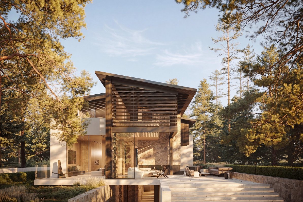 Stylish forest villa