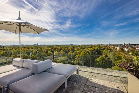 Einzigartiges Penthouse am Englischen Garten mit Panoramablick über München und die Alpen