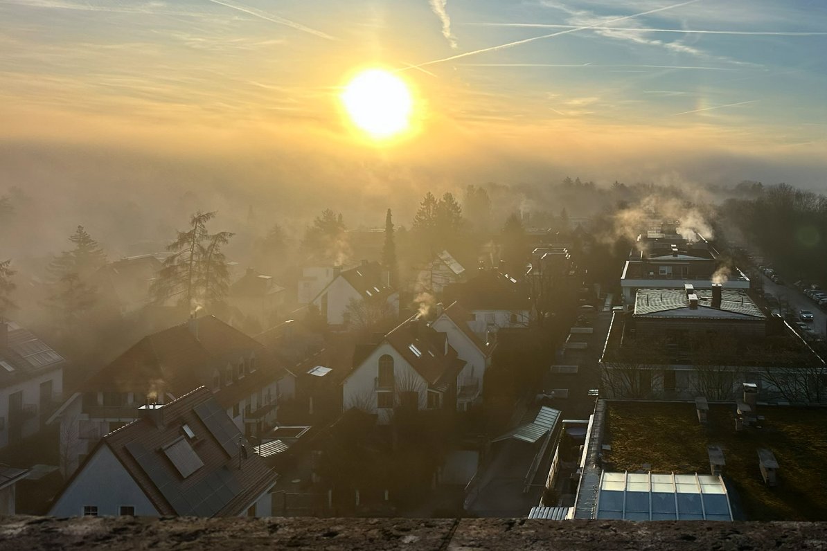 Sonnenaufgang über dem Englischen Garten