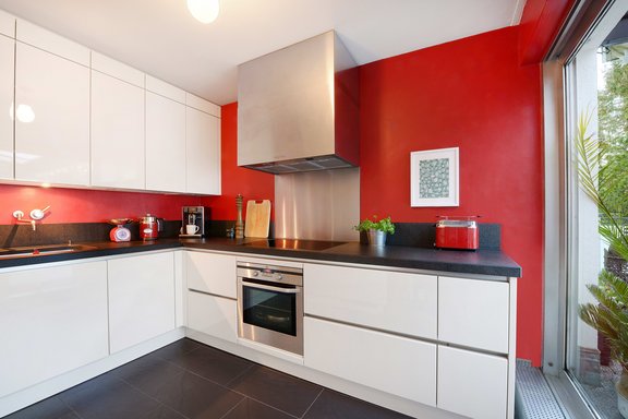 Küche mit eleganten Einbauten