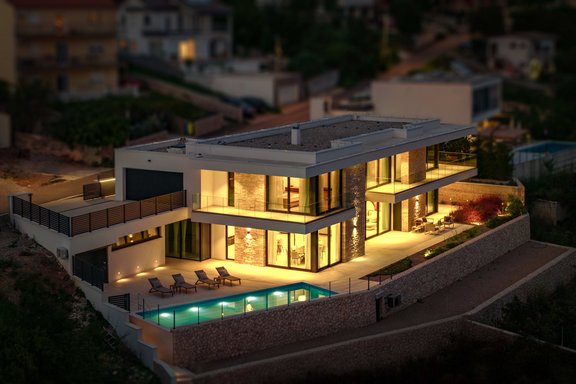 Abendstimmung am Haus