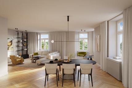 Elegante, helle 5- bis 6-Zimmer-Altbauwohnung mit kleinem Balkon