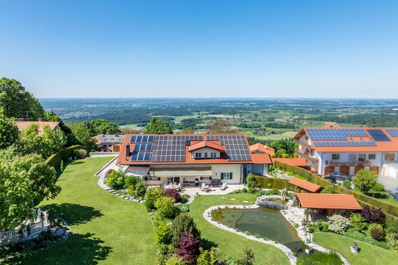 Garten und Haus von oben