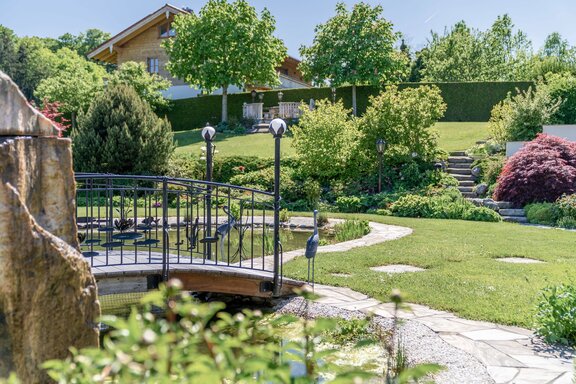 A beautifully landscaped garden