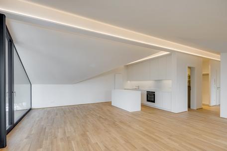 First-time occupancy: 2.5-room attic apartment with balcony