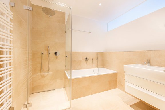 Nobly designed master bathroom