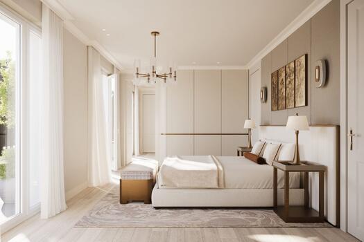 Bedroom with bathroom en suite(Visu)