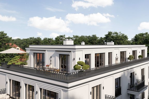 Umlaufender Dachterrasse (Visualisierung)