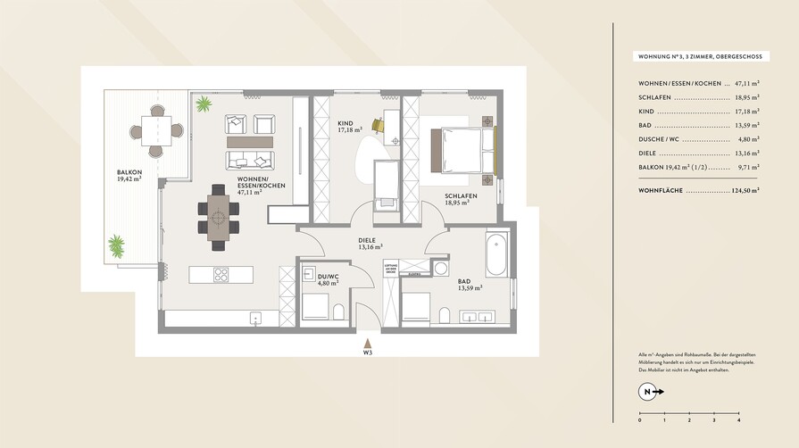 Grundriss Wohnung 3