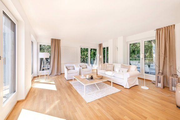 Living area on the upper floor with access to 3 roof terraces