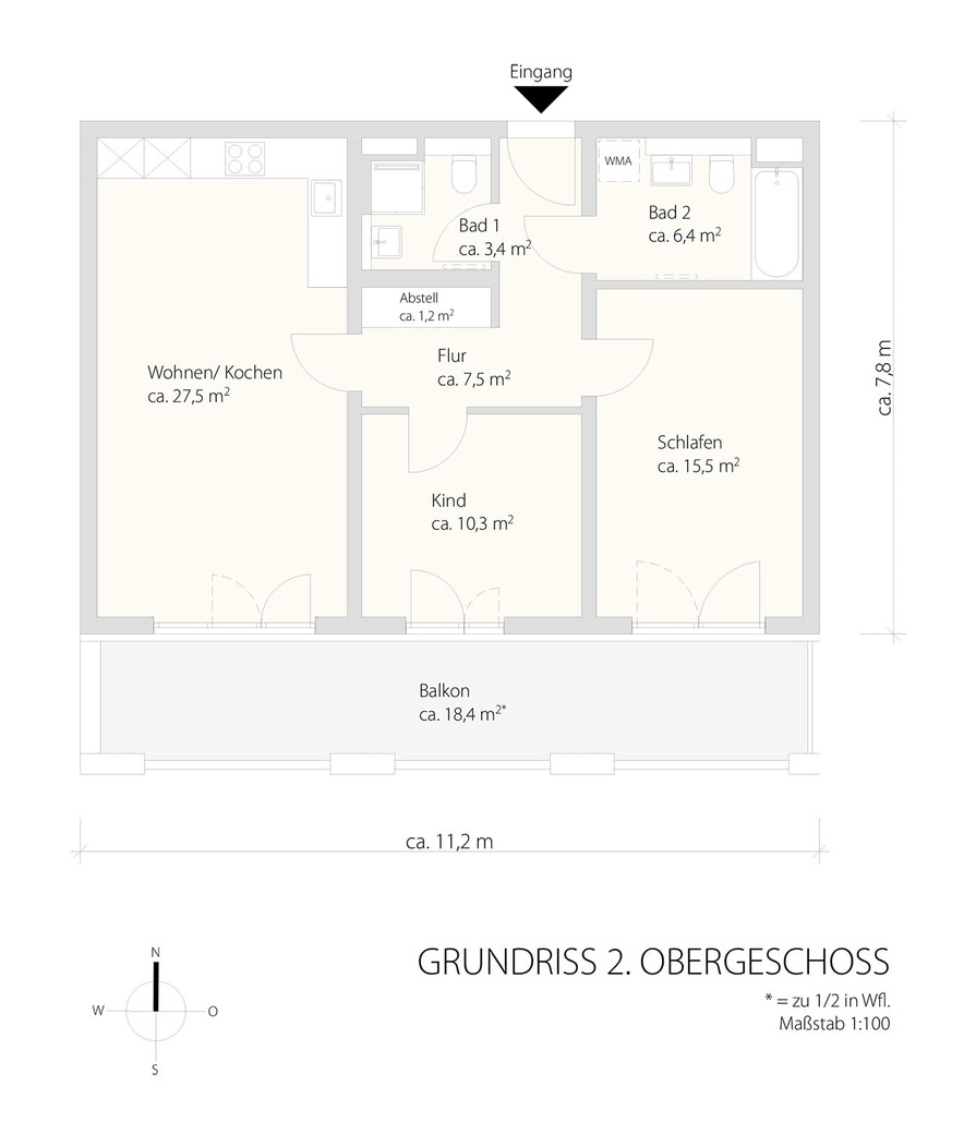 Grundriss 2 Obergeschoss