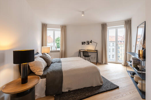 Bedroom with home office