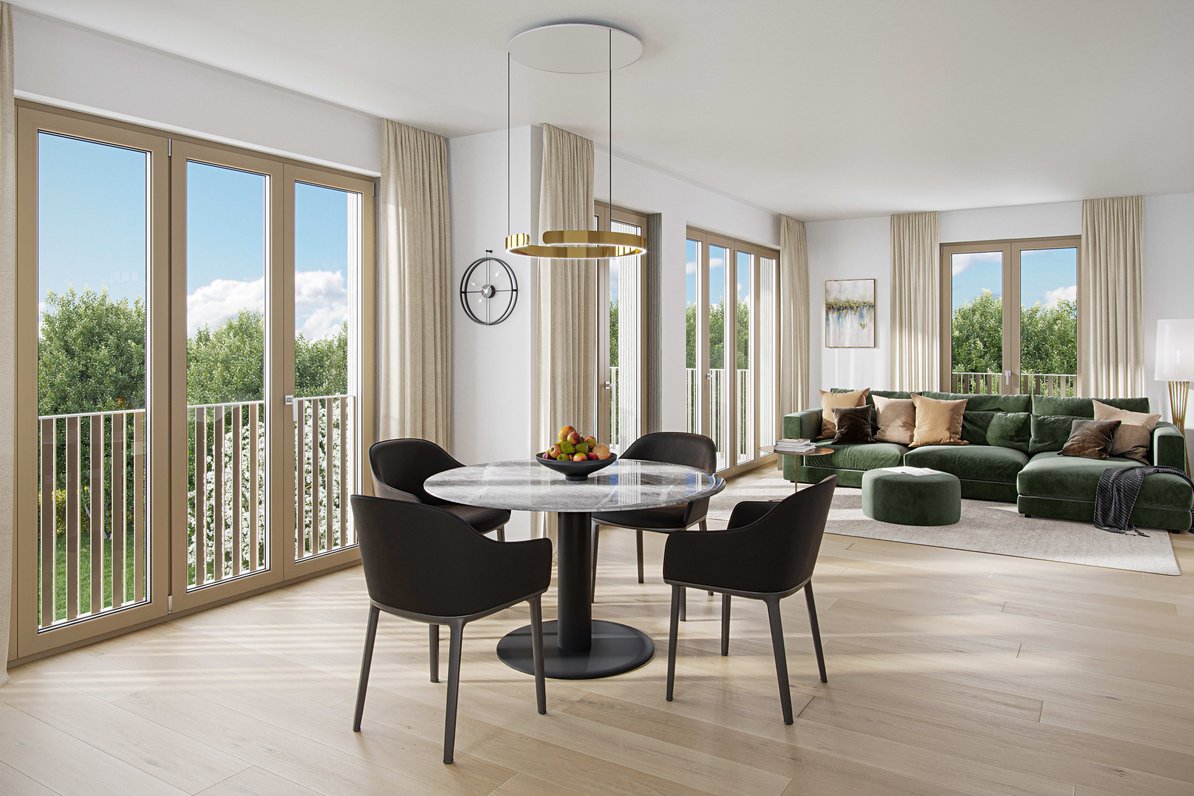 Attractive living/dining area