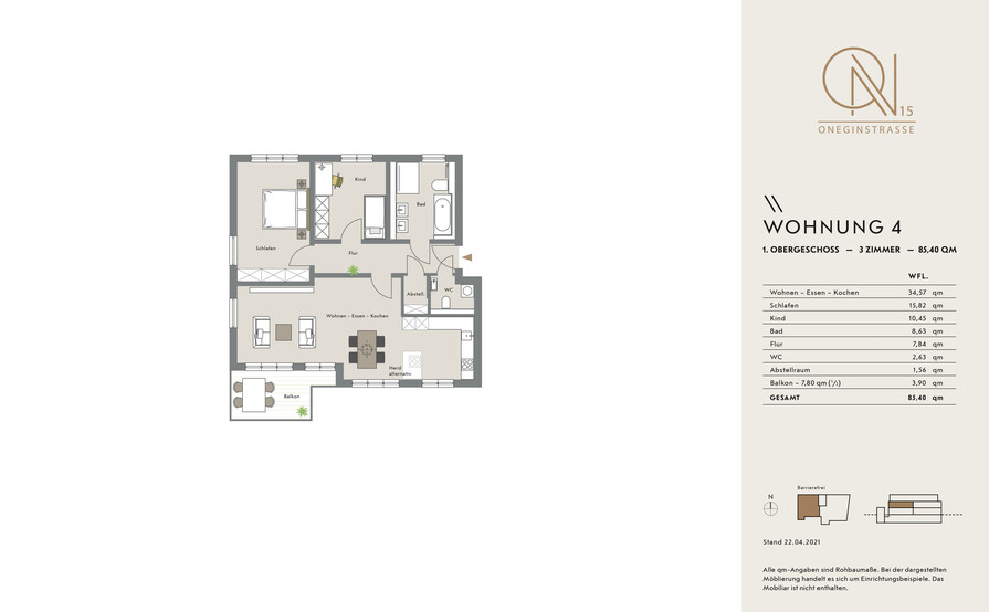 1. Obergeschoss Wohnung 4