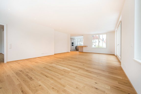 Bright living-dining area