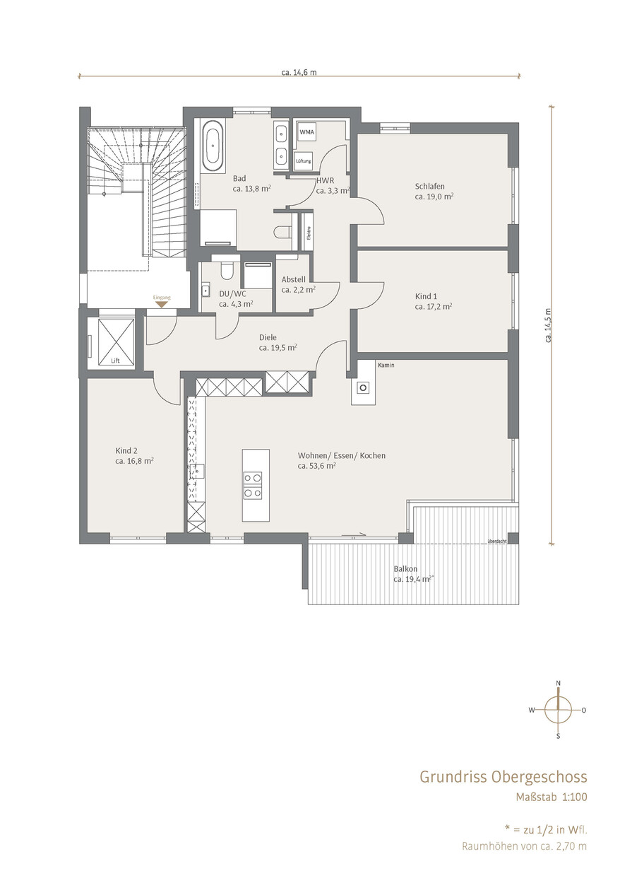 Grundriss Obergeschoss