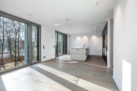 Harmoniously integrated kitchen