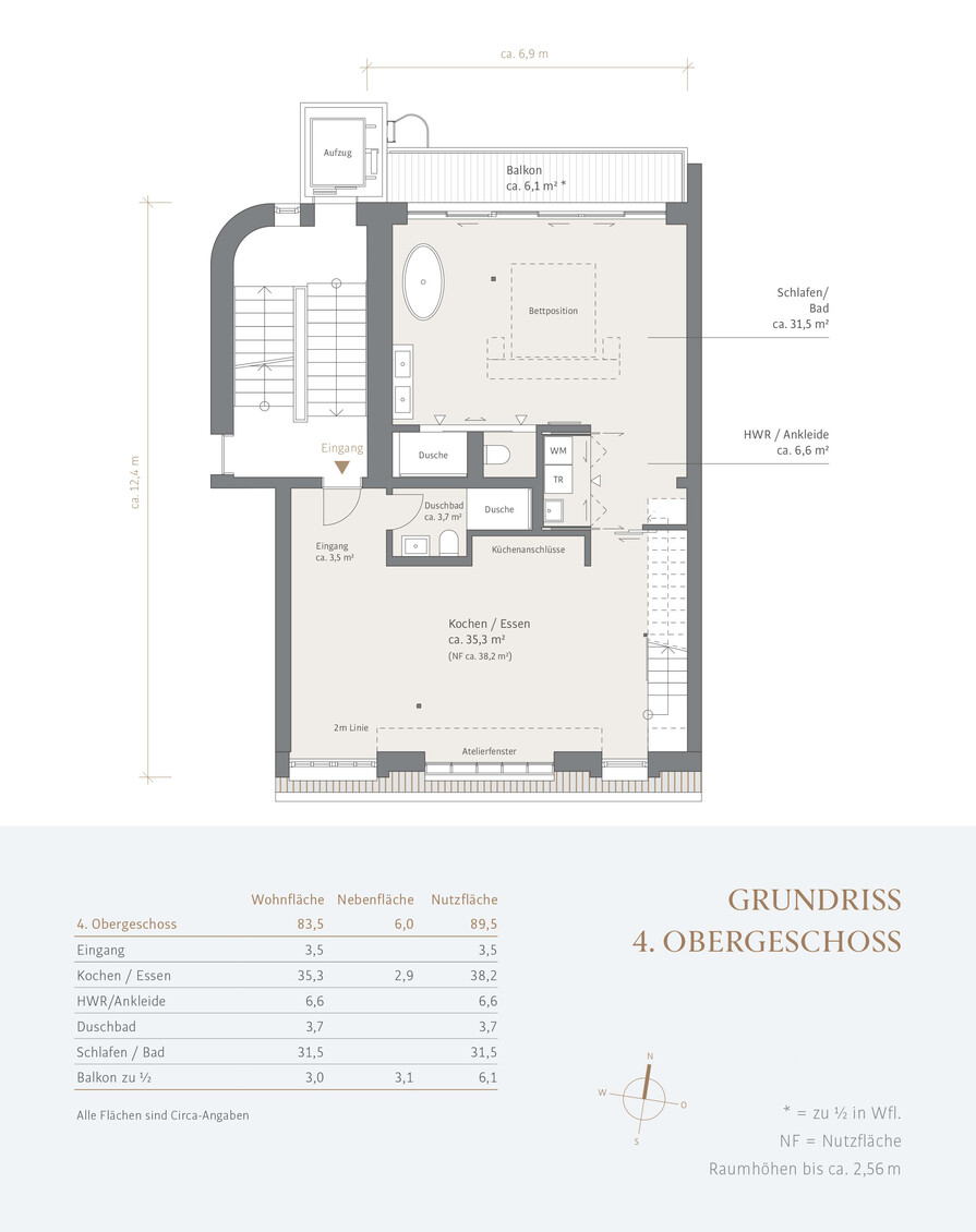 Grundriss 4. Obergeschoss