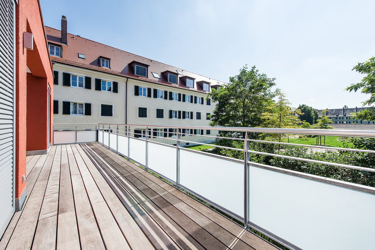 Spacious south facing balcony