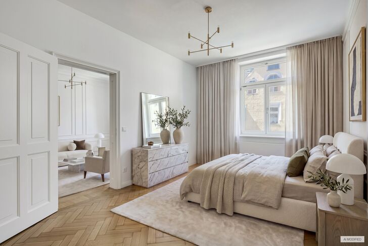 Bedroom (virtually furnished)