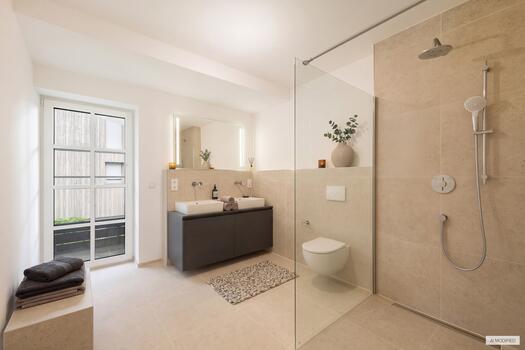 Two Stylish Bathrooms (Rendering)