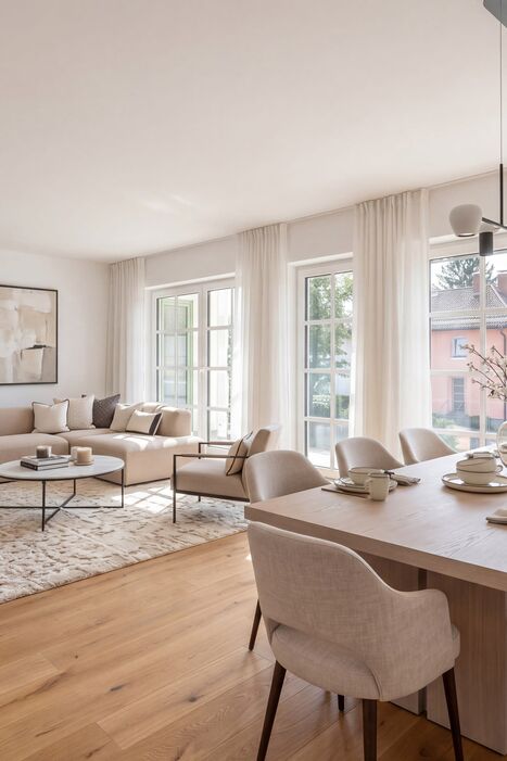 South-facing living area (rendering)