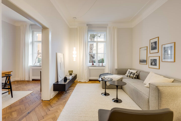 Wohnzimmer mit Kaminanschluss