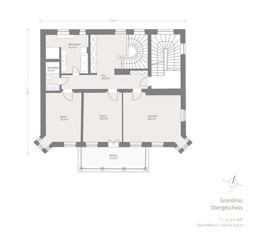 Grundriss Beletage