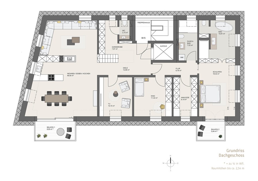 Grundriss Dachgeschoss