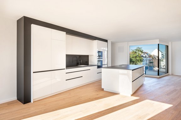 Zeitlos gestaltete Schreinereinbauküche