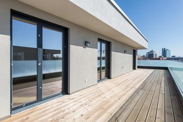 First-time occupancy: sun-filled 4-room roof terrace apartment in penthouse style with top-quality fittings