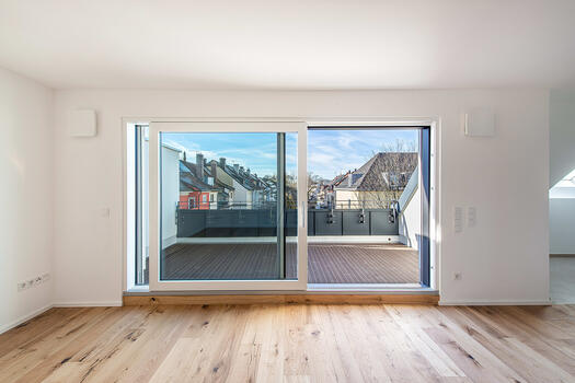 Living area with terrace access