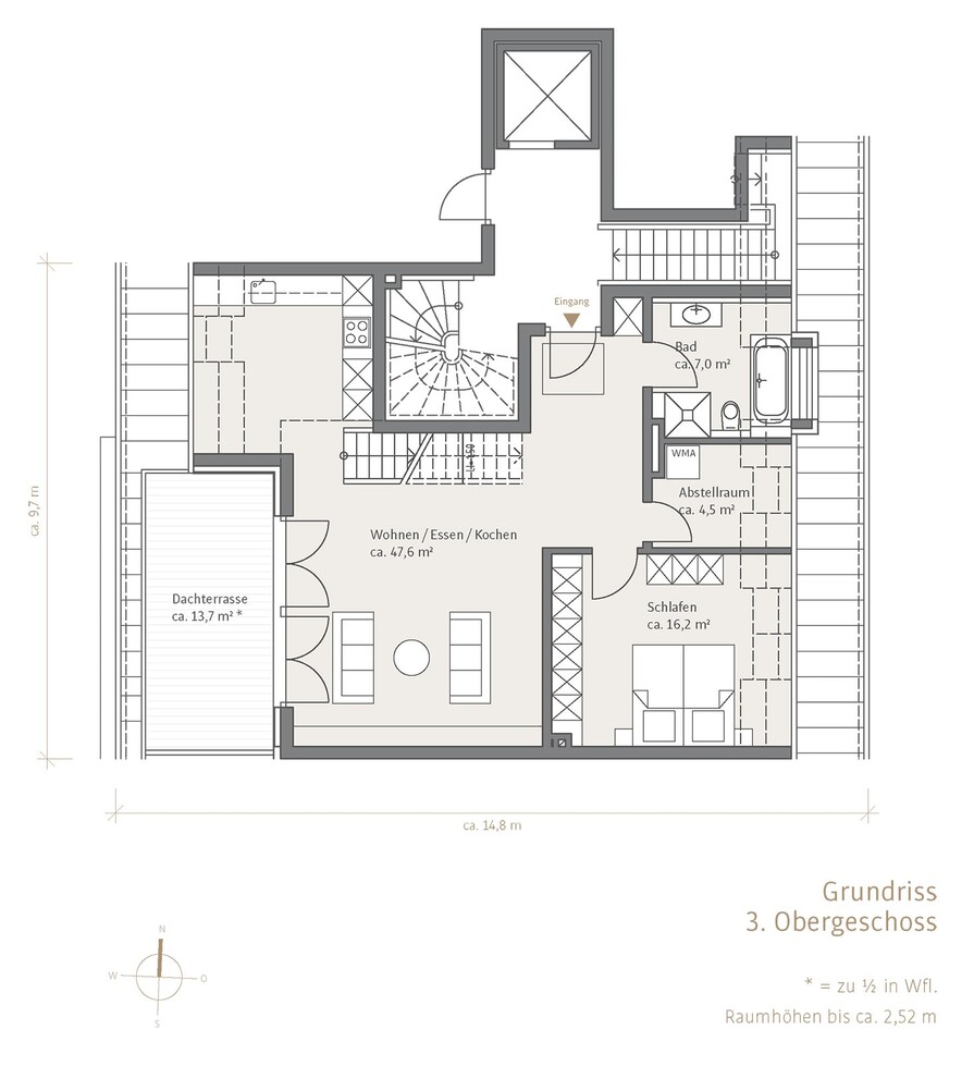 Grundriss 3. Obergeschoss