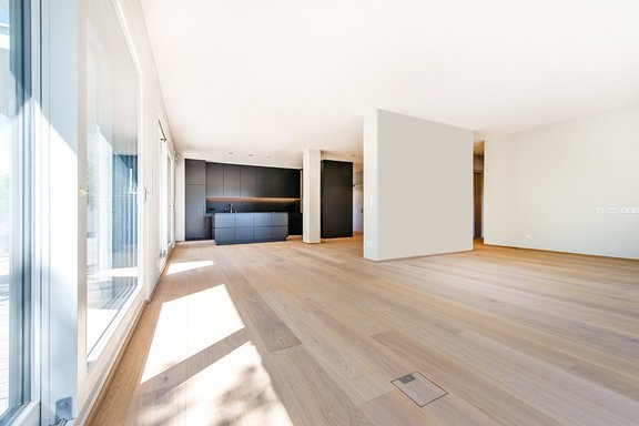 Sun-filled, spacious living and dining area