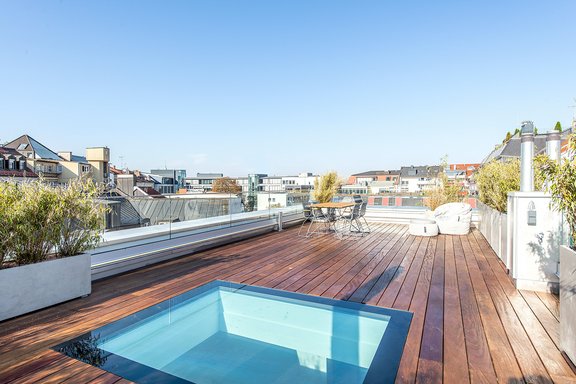 Dachterrasse mit traumhaften 360°-Panoramablicken