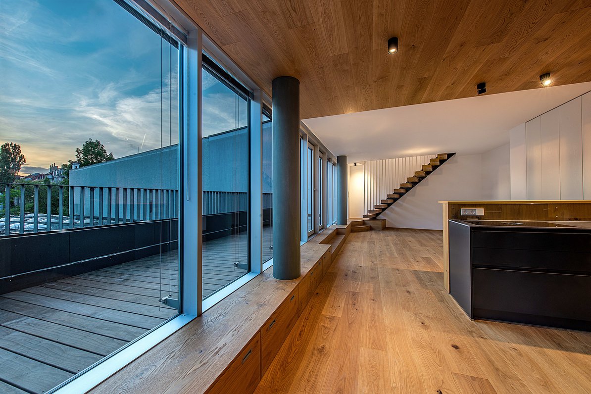 Living area with roof terrace