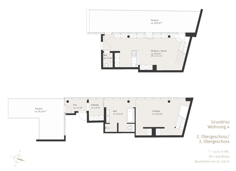 Grundriss 2. und 3. Obergeschoss